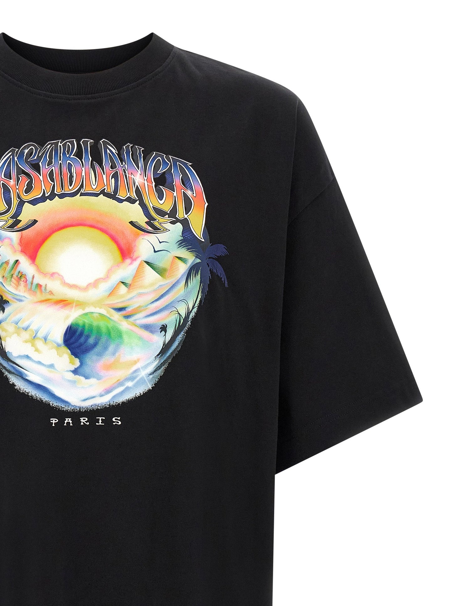 Casablanca Airspray Graphic Print T-Shirt — Black