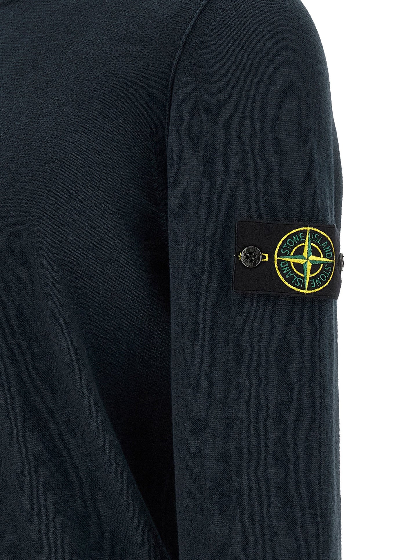 Stone Island Cotton-Nylon Crewneck Sweatshirt — Navy