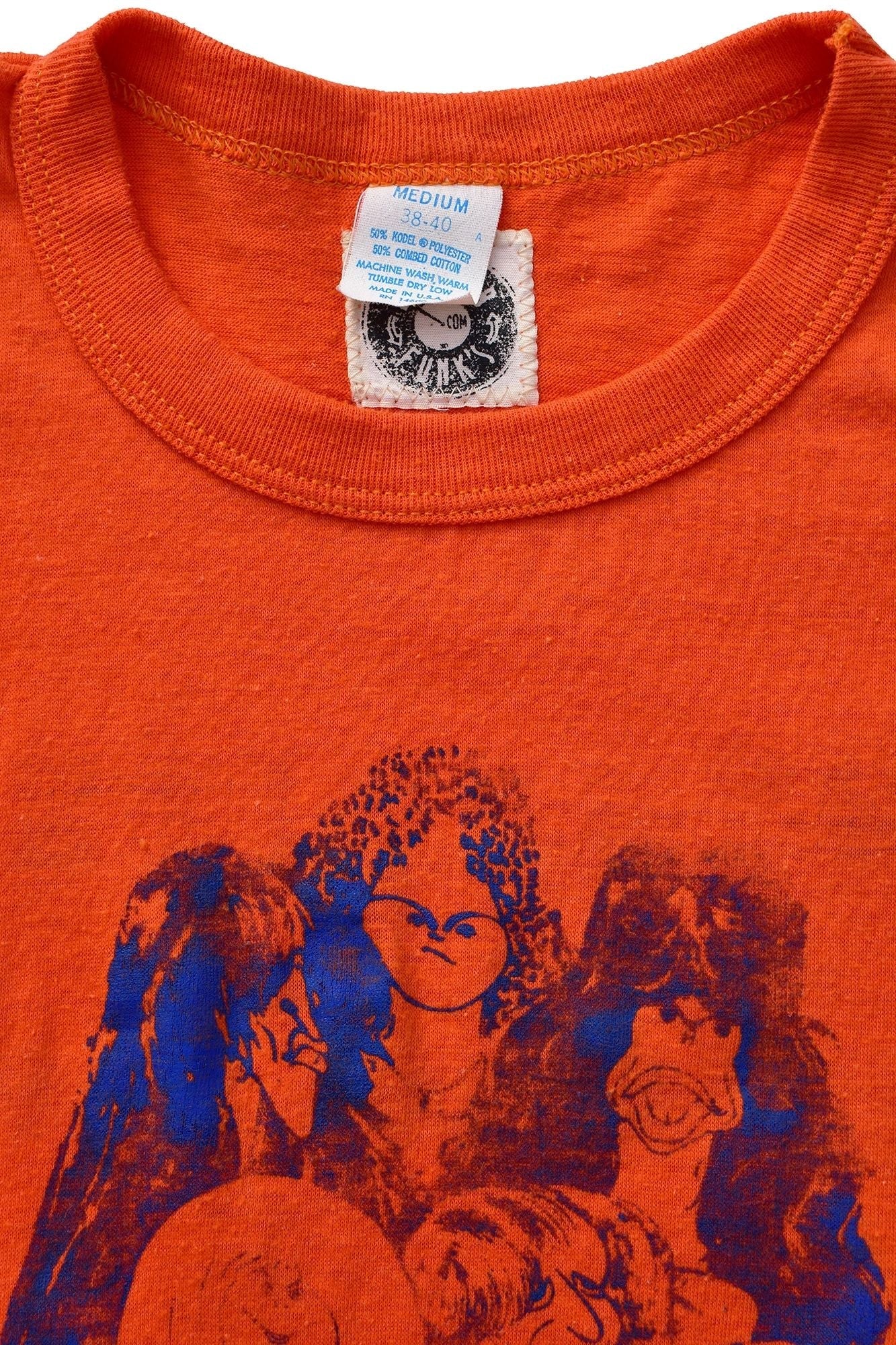 Aerosmith 1978 Caricature 50/50 Made in USA Custom T-Shirt, Size Medium