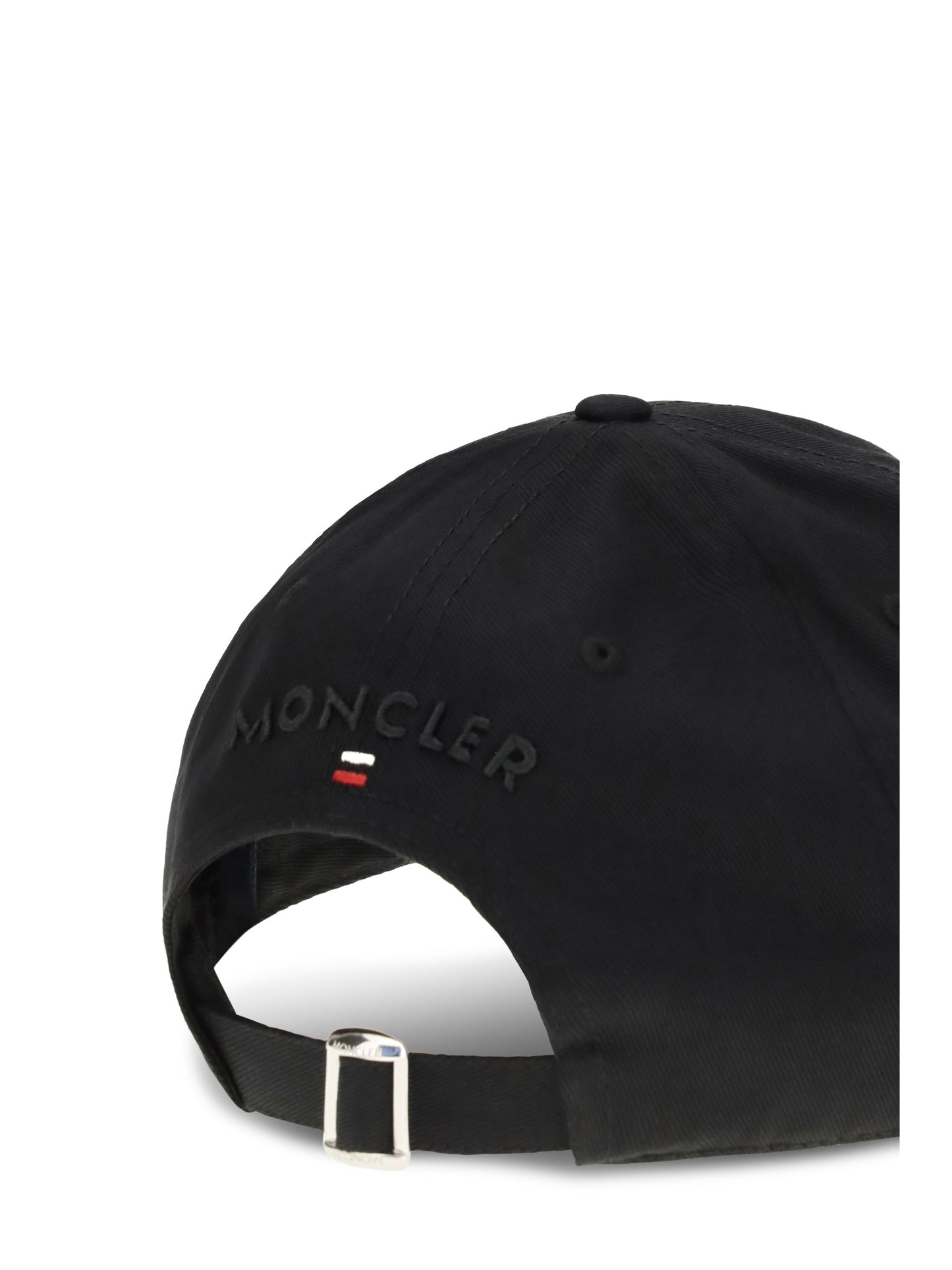 Moncler L20913B000210U618 Tricolour Logo Baseball Cap — Black
