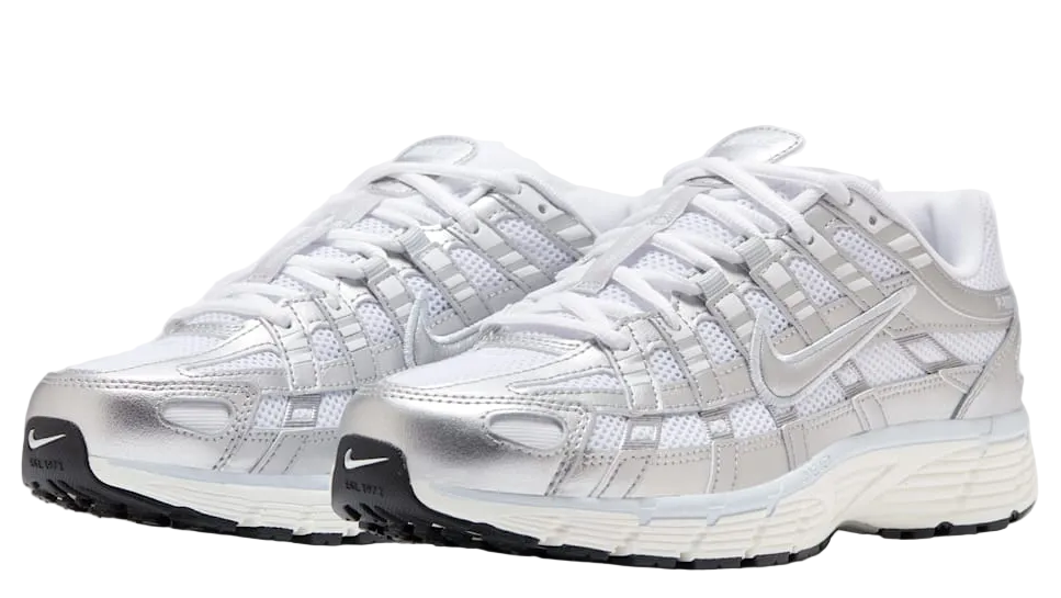 P 6000 White Blue Tint Sail Metallic Silver (Women's)