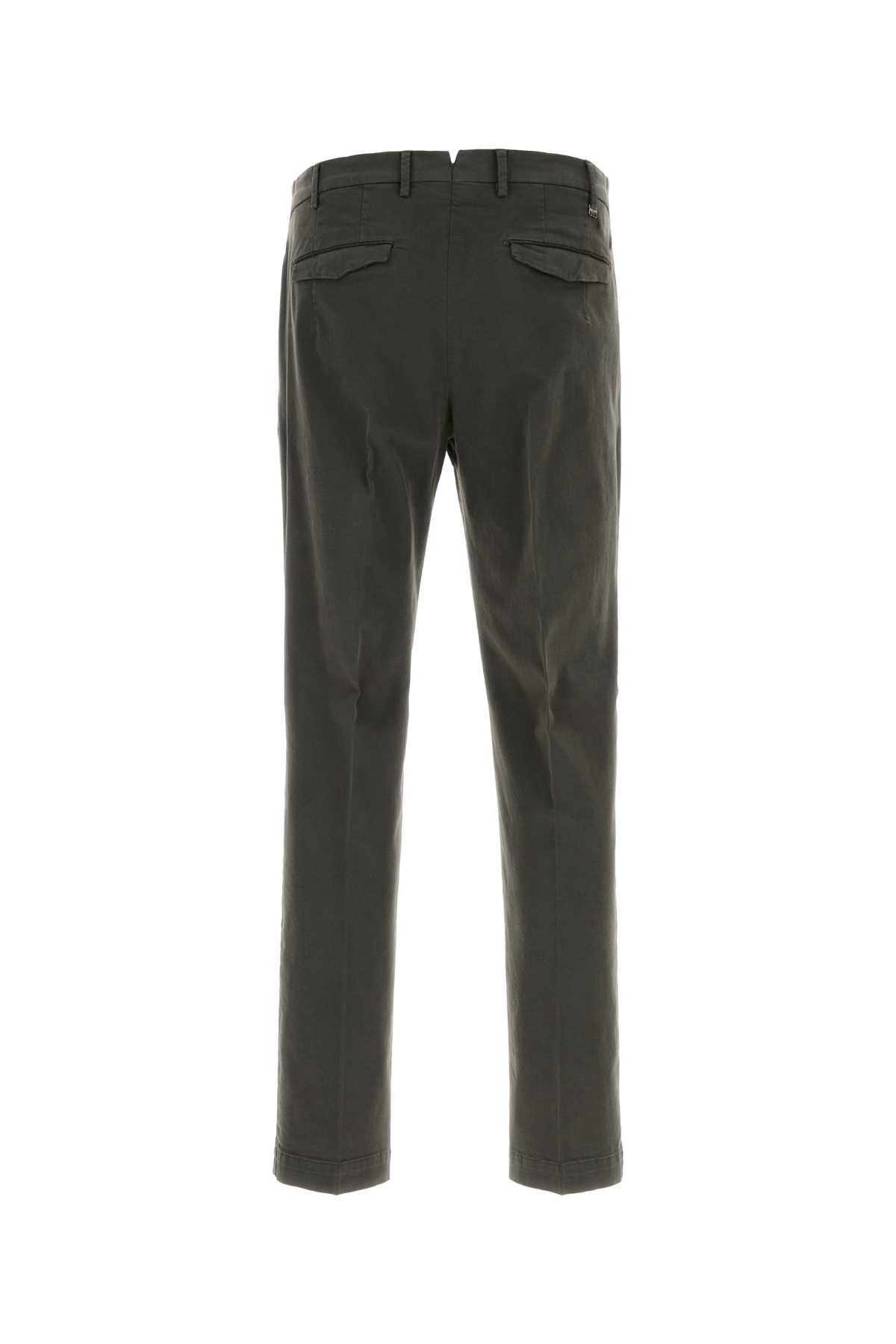 Pt Torino Stretch Cotton Trousers — Gray