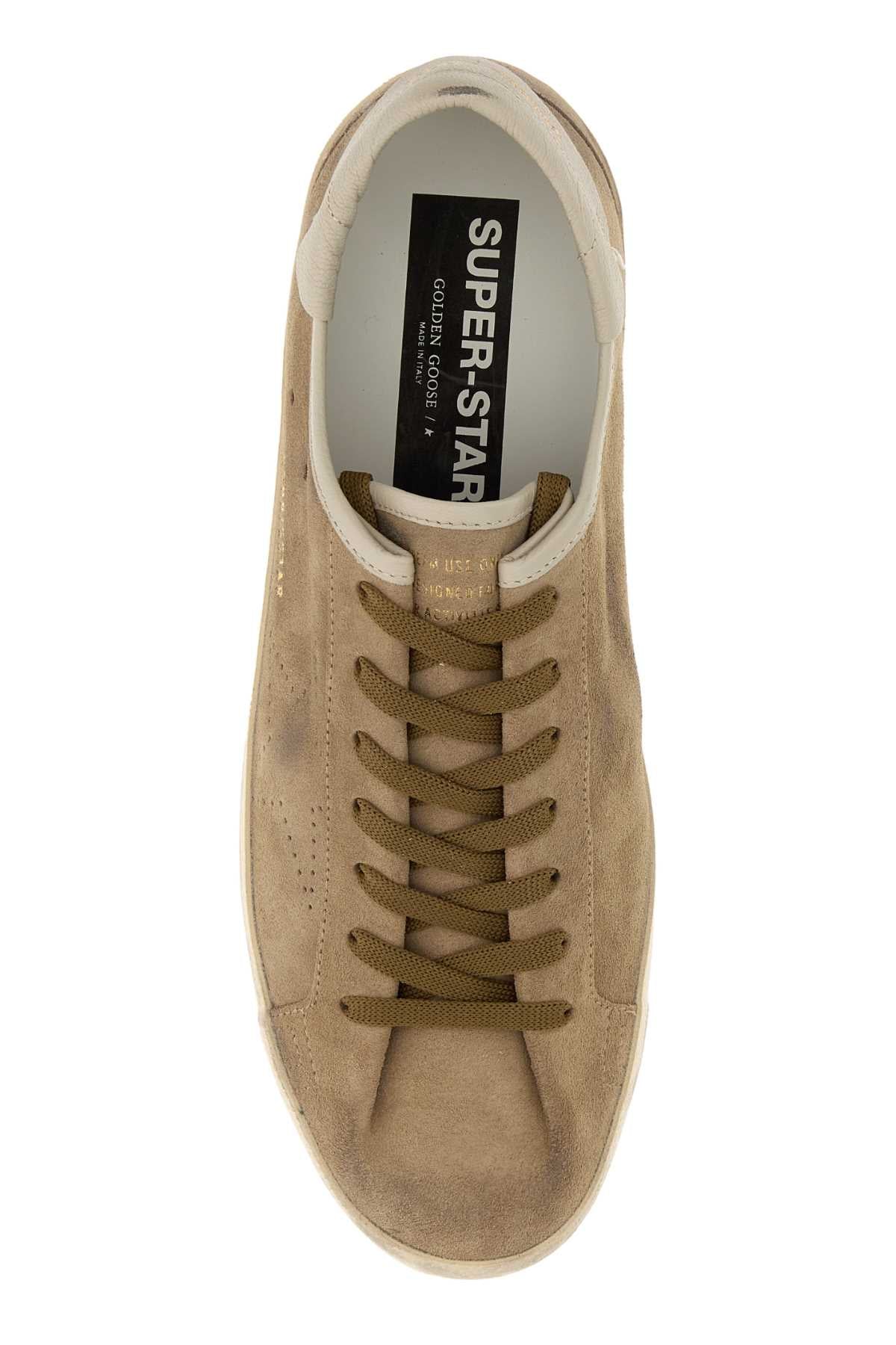 Golden Goose Deluxe Brand Suede Low-Top Sneaker — Beige