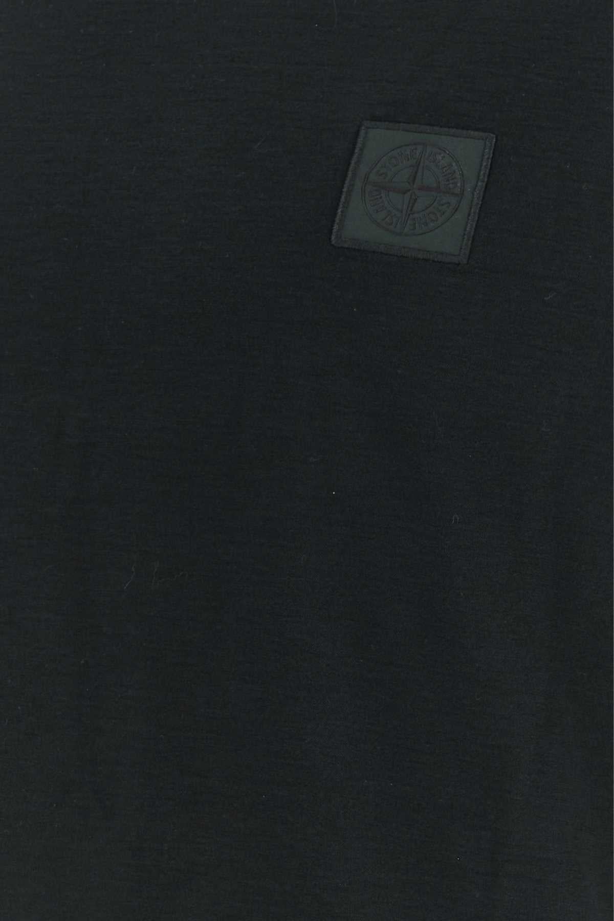 Stone Island Logo-Patch Cotton T-shirt — Black