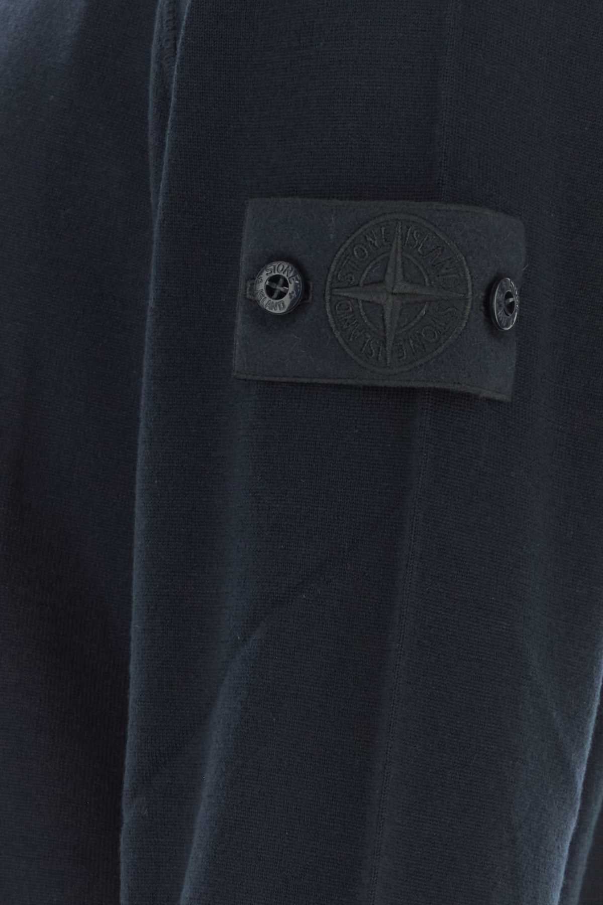 Stone Island Virgin Wool Crew-Neck Sweater — Navy