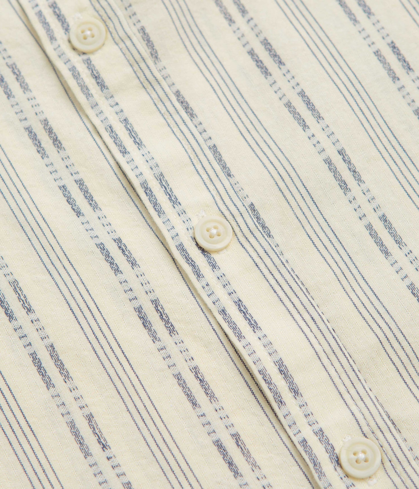 Mollusk Summer Short Sleeve Shirt - Natural / Navy Dobby