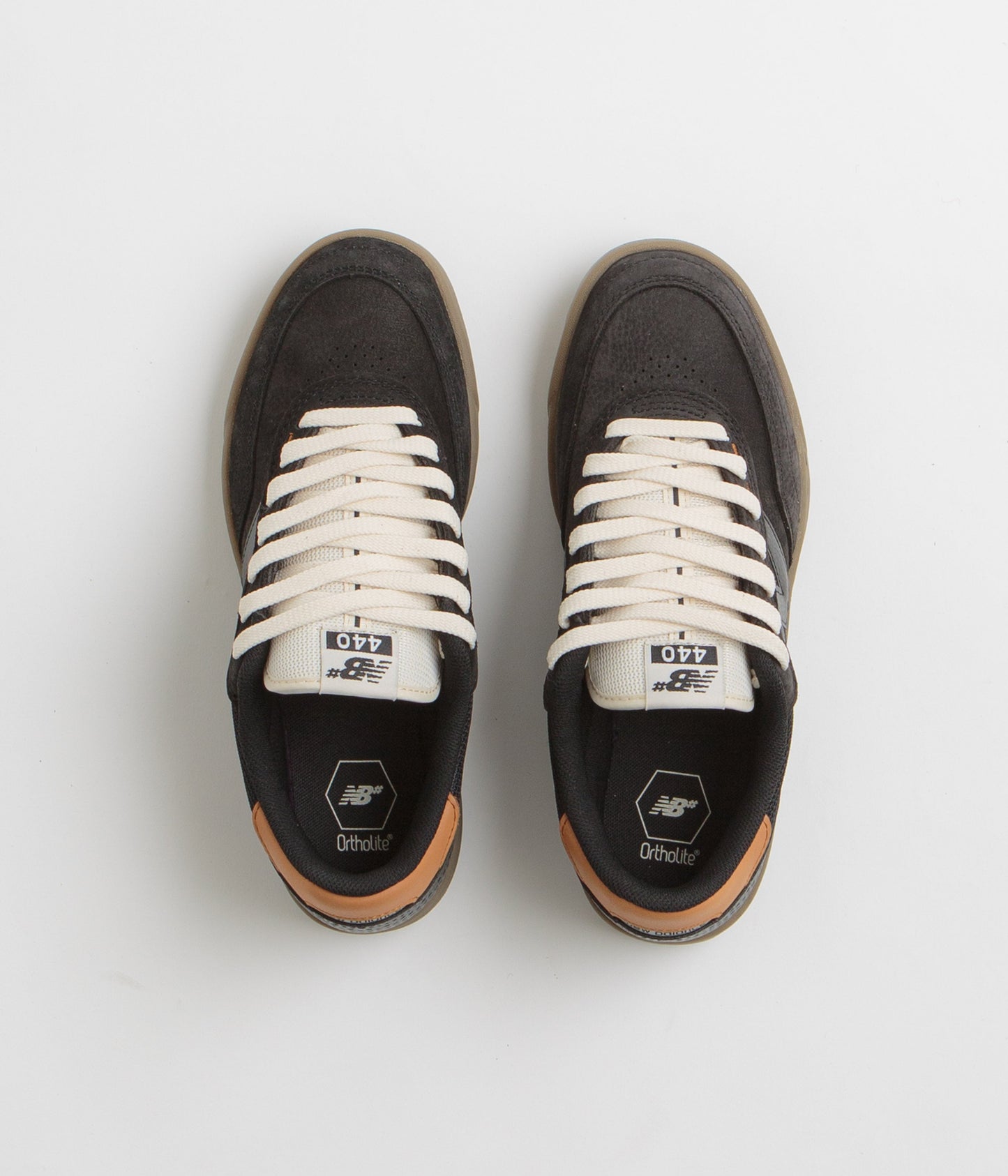 New Balance Numeric 440 Shoes - Black / Gum / Orange