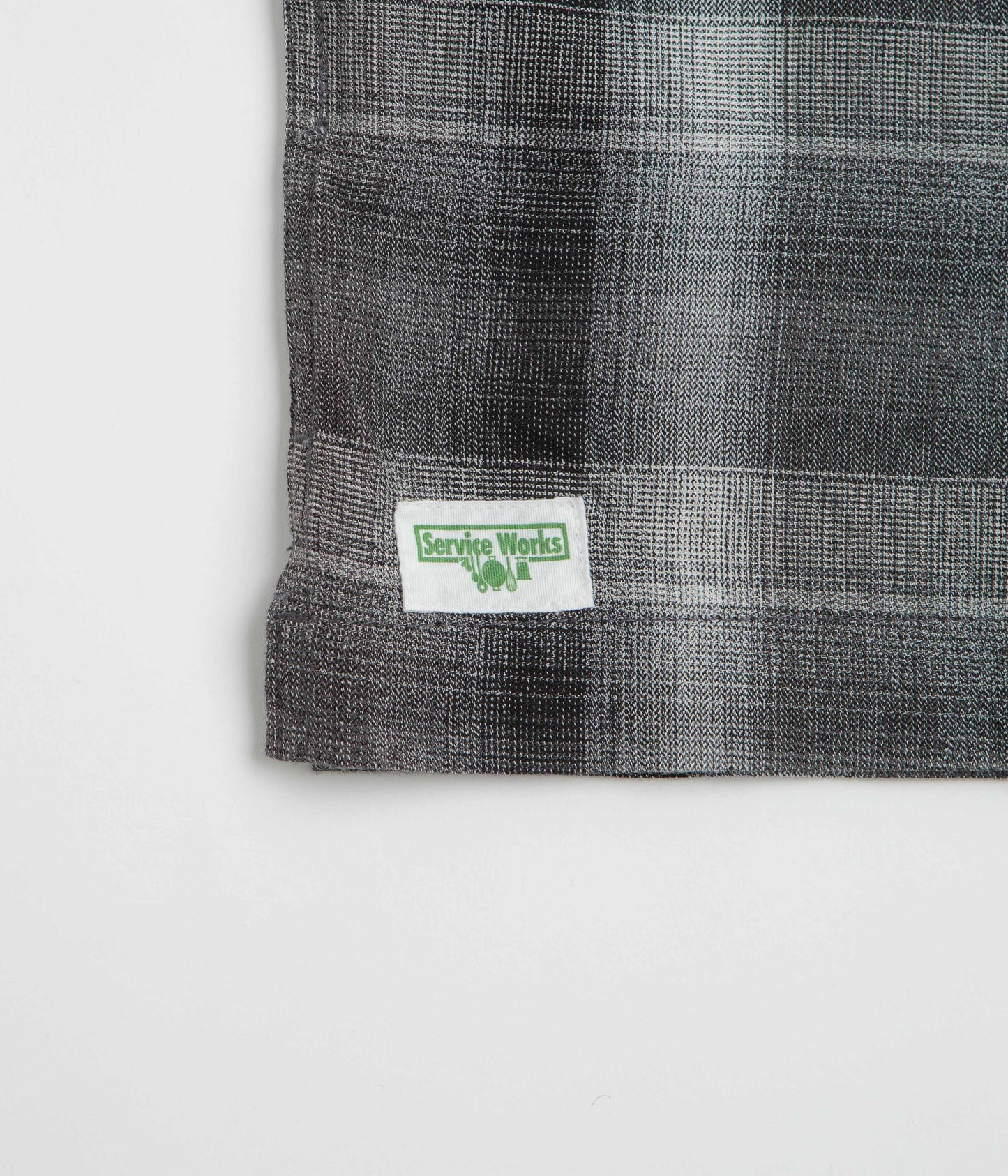 Service Works Plaid Resort Short Sleeve Shirt - Black