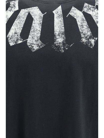 Palm Angels Big Neck Logo Print T-Shirt — Black