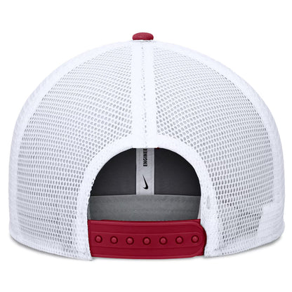 Nike Men's Vault Florida State/Seminole Logo Adjustable Dri-fit Pro Academic Trucker Hat - Crimson/White
