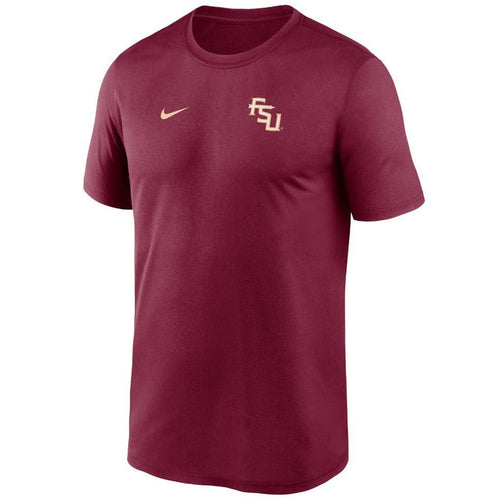 Nike Men's Stacked FSU Legend Short Sleeve Performance T-shirt - Garnet