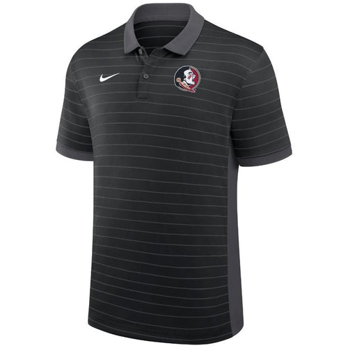 Nike Men's Seminole Logo Dri-fit Victory Stripe Polo - Black