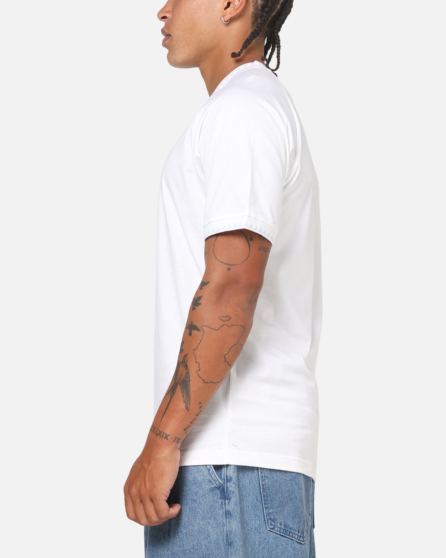 Adidas Chest Stripes Engineered T-Shirt White