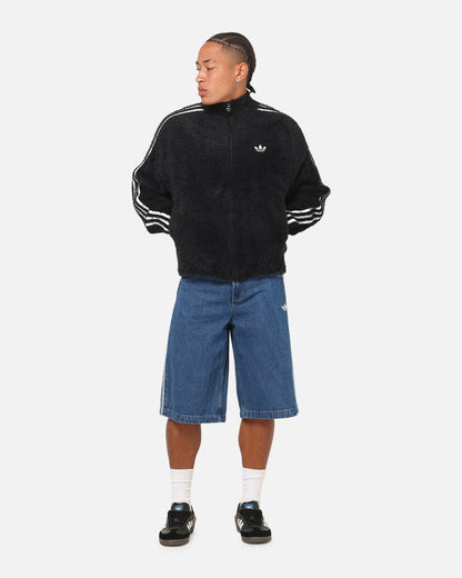 Adidas Faux Mohair Classic Track Top Black/Off White