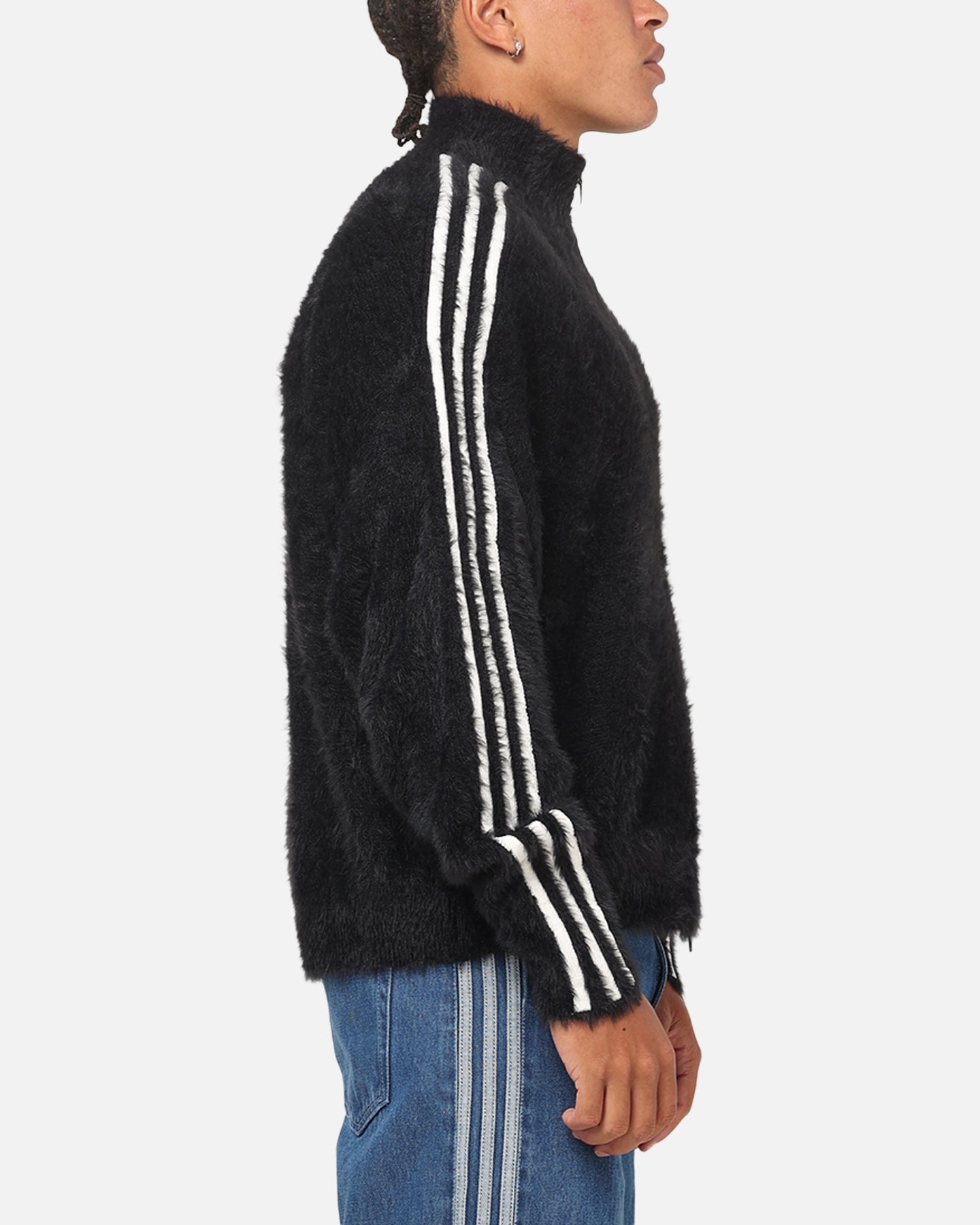 Adidas Faux Mohair Classic Track Top Black/Off White