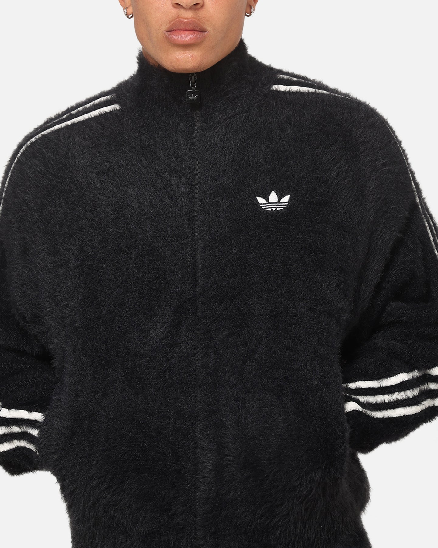 Adidas Faux Mohair Classic Track Top Black/Off White