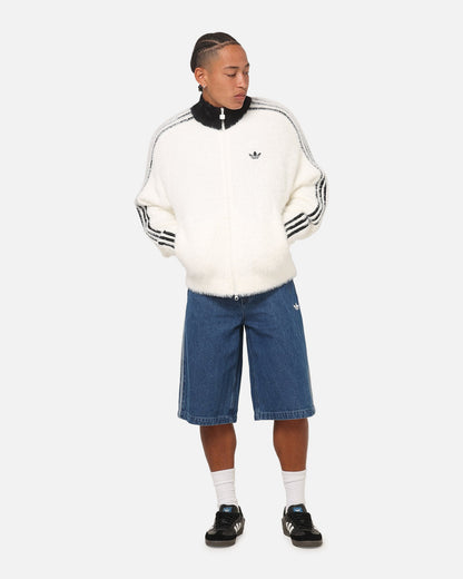 Adidas Faux Mohair Classic Track Top Off White/Black