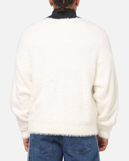 Adidas Faux Mohair Classic Track Top Off White/Black