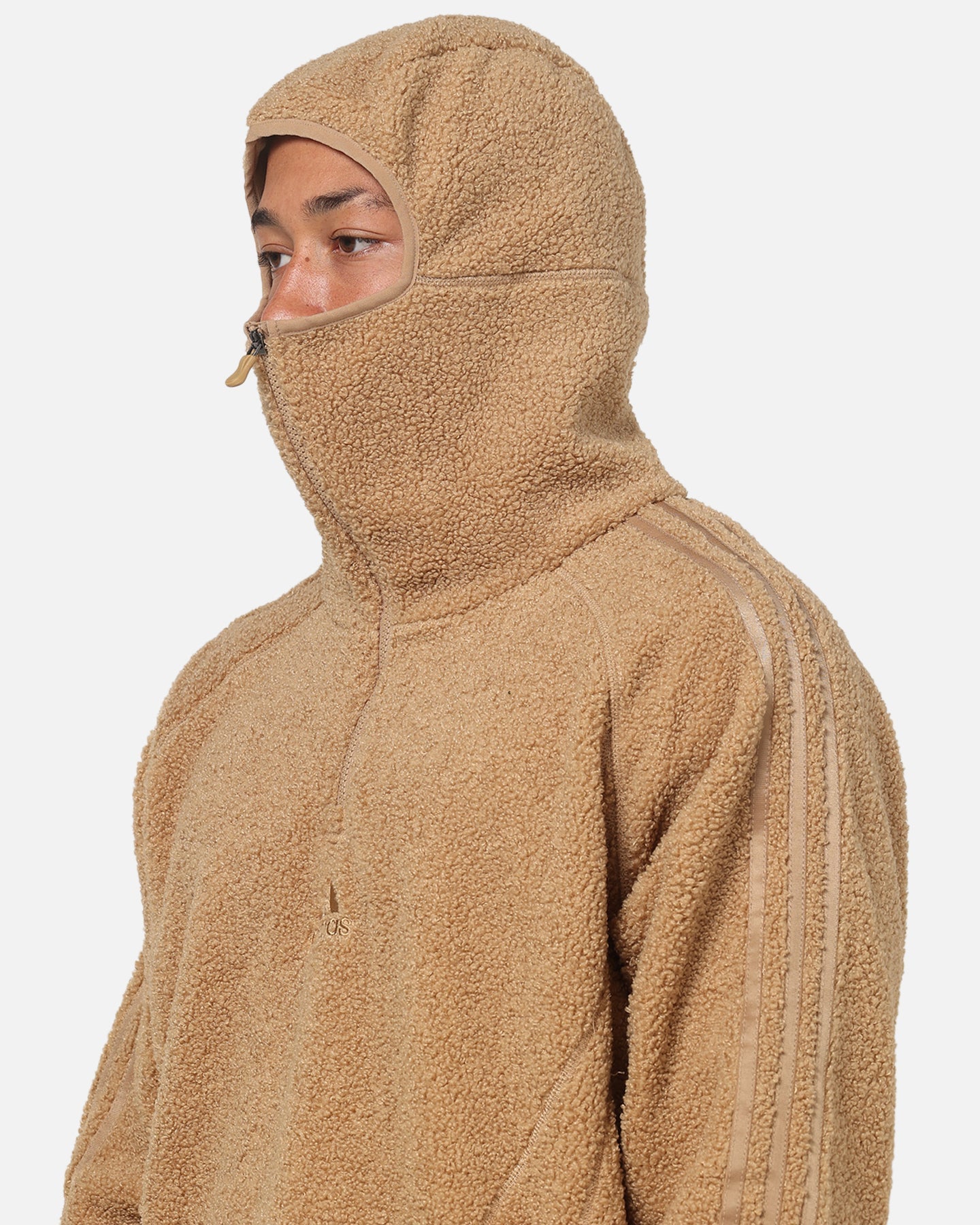 Adidas Fleece Teamgeist 1/4 Zip Hoodie Cardboard
