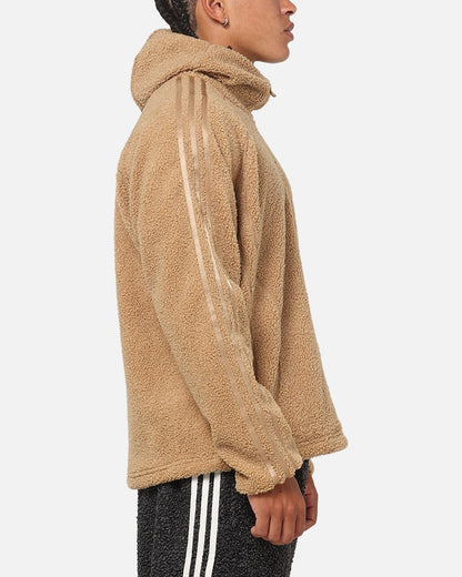 Adidas Fleece Teamgeist 1/4 Zip Hoodie Cardboard