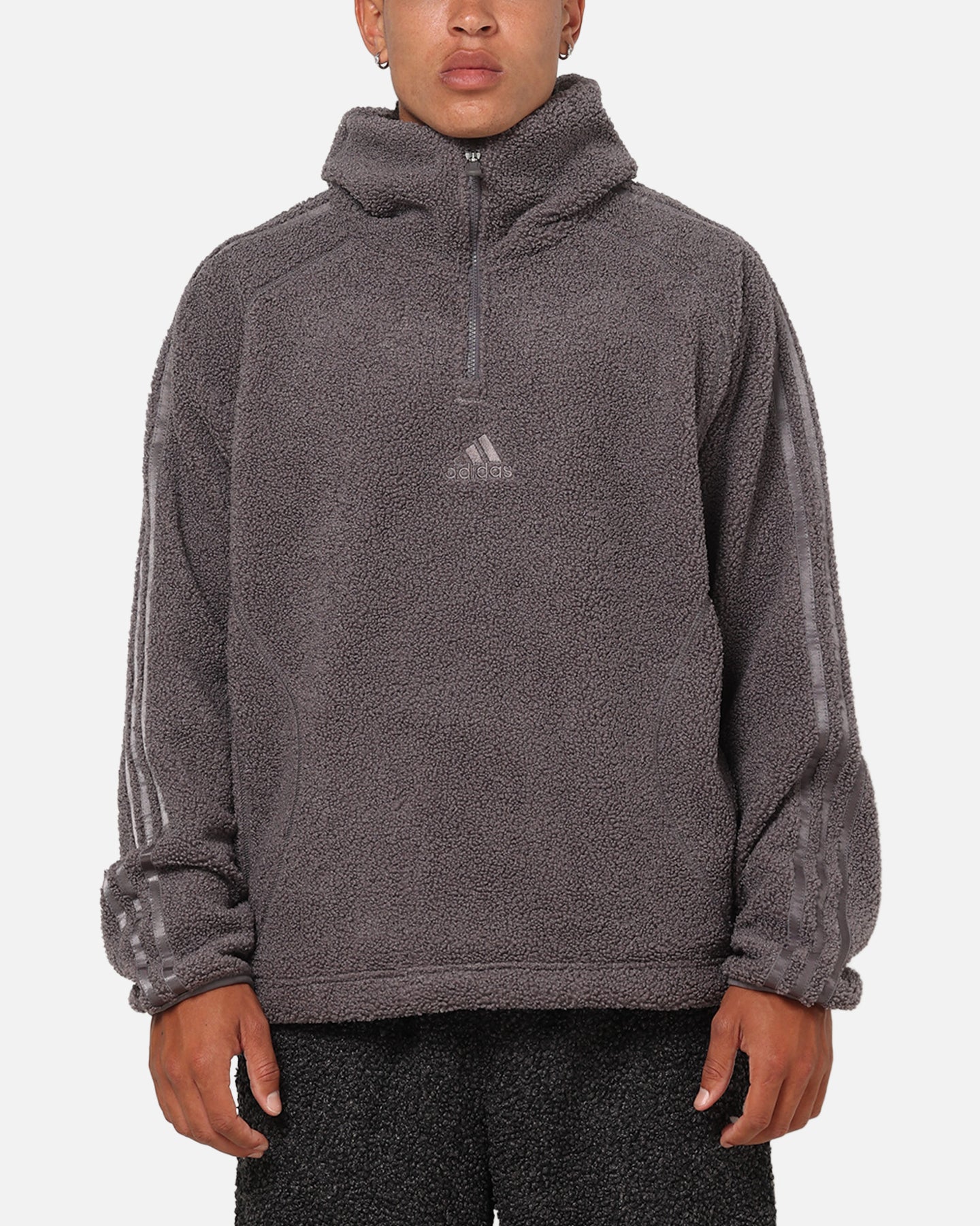 Adidas Fleece Teamgeist 1/4 Zip Hoodie Black