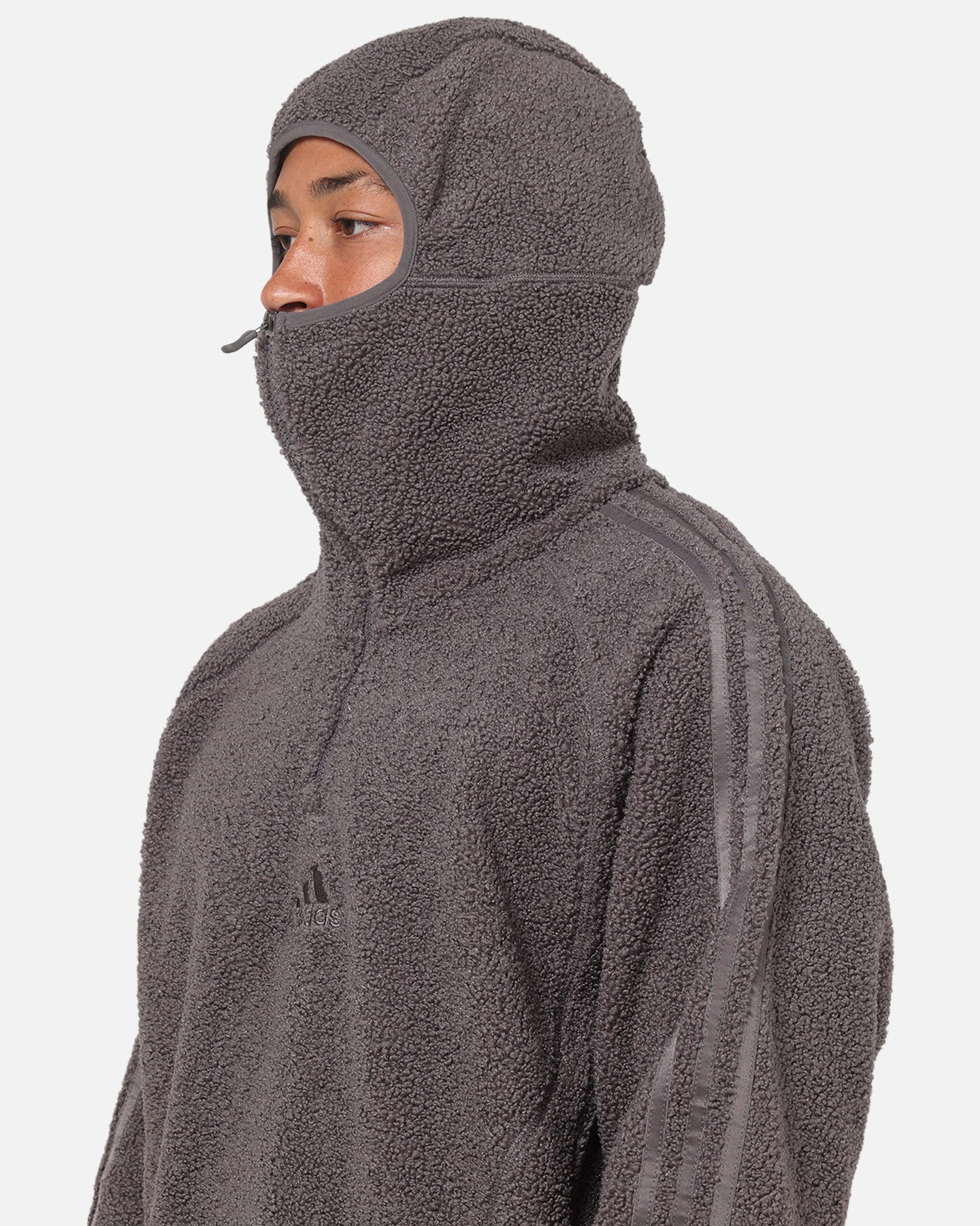 Adidas Fleece Teamgeist 1/4 Zip Hoodie Black