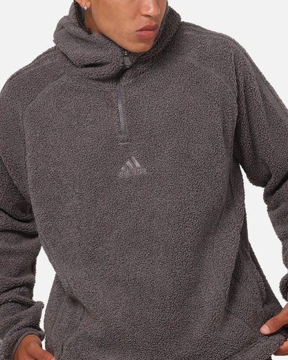 Adidas Fleece Teamgeist 1/4 Zip Hoodie Black