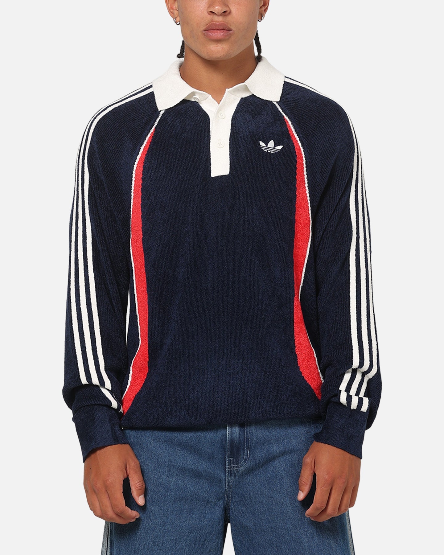 Adidas Retro Remix Teamgeist Long Sleeve Polo Night Indigo