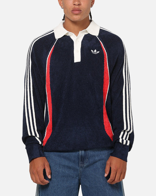Adidas Retro Remix Teamgeist Long Sleeve Polo Night Indigo