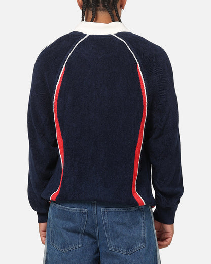 Adidas Retro Remix Teamgeist Long Sleeve Polo Night Indigo