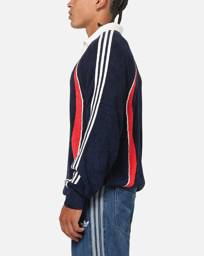 Adidas Retro Remix Teamgeist Long Sleeve Polo Night Indigo