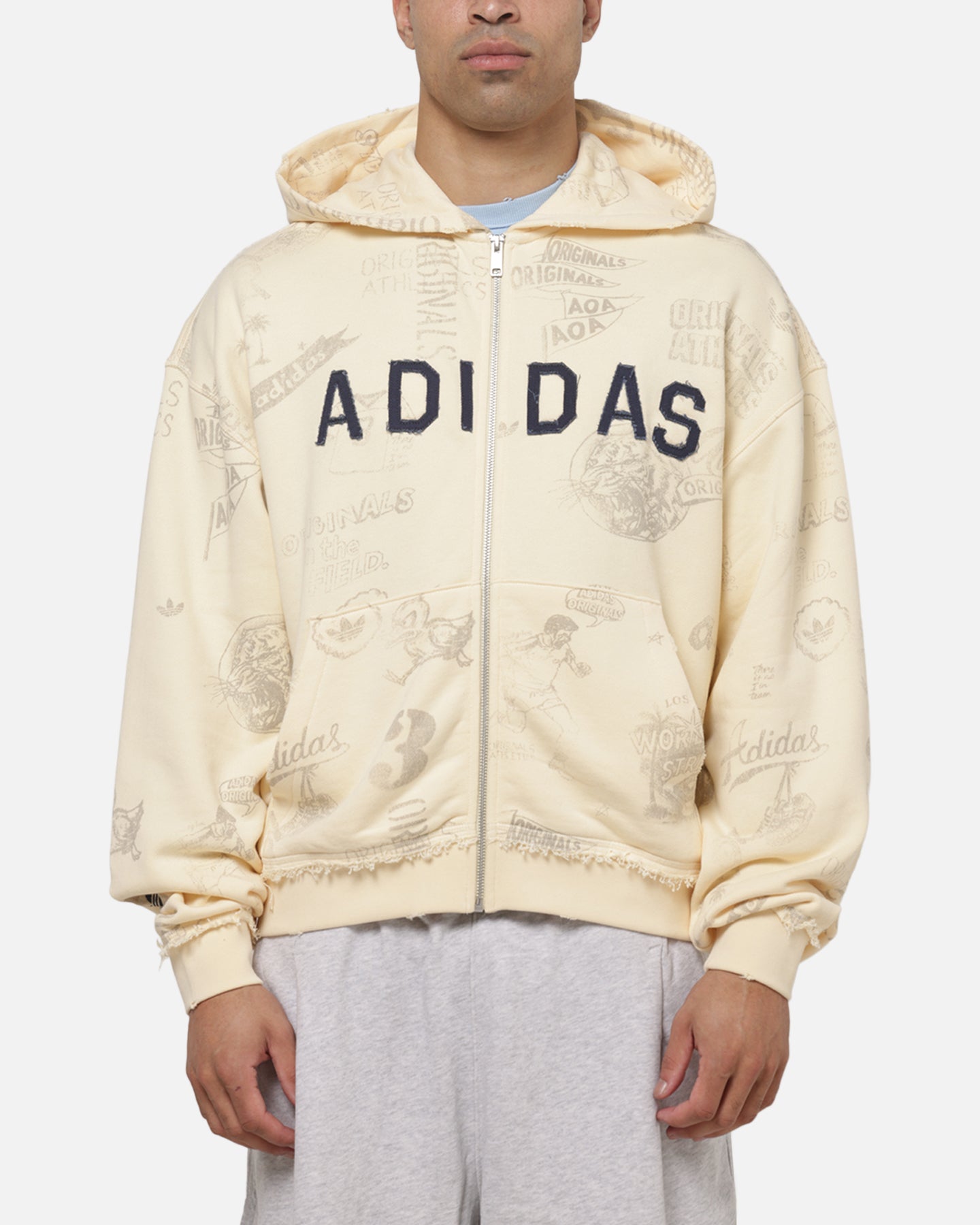 Adidas Originals AOA Full Zip Hoodie Warm Vanilla