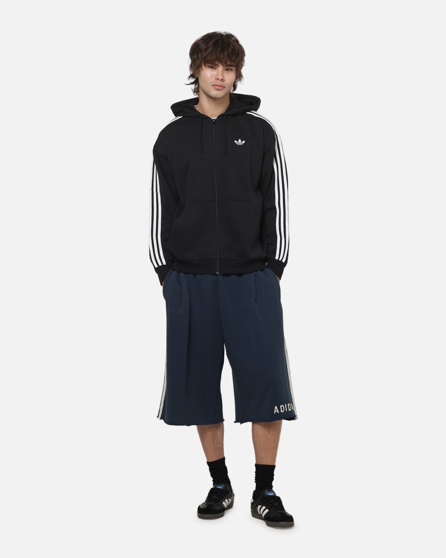 Adidas Baggy Full Zip Hoodie Black