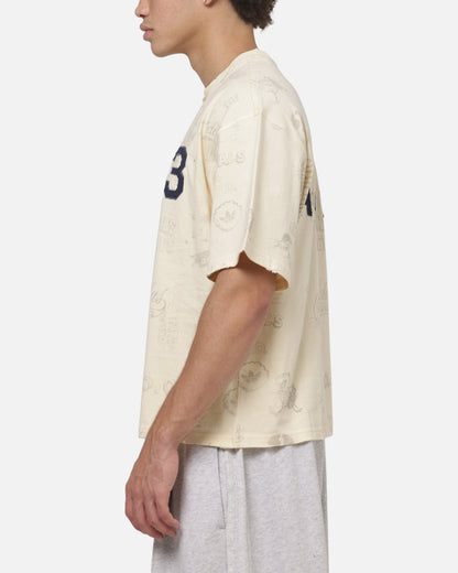 Adidas Vintage All Over Print T-Shirt Night Indigo