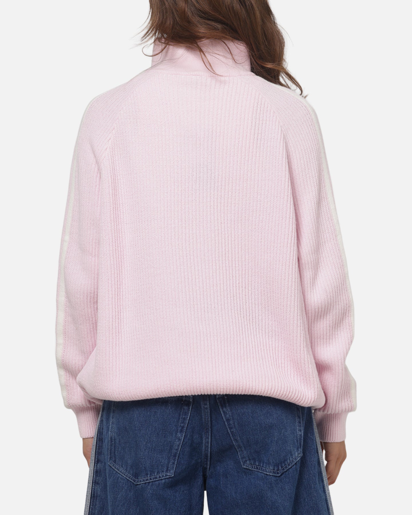 Adidas Women's Funnel Neck Quarter Zip Sweatshirt Pink