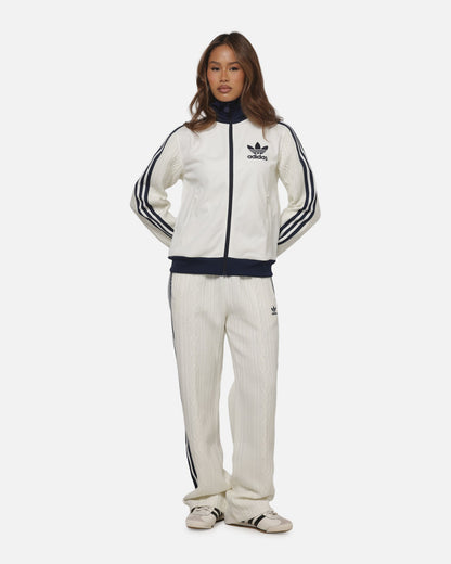 Adidas Women's Knit Classic Track Top Off White