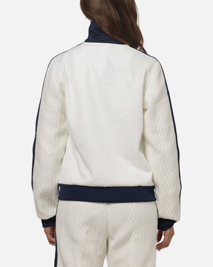 Adidas Women's Knit Classic Track Top Off White