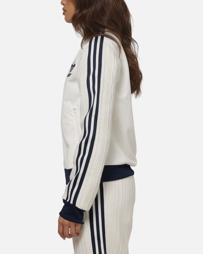Adidas Women's Knit Classic Track Top Off White