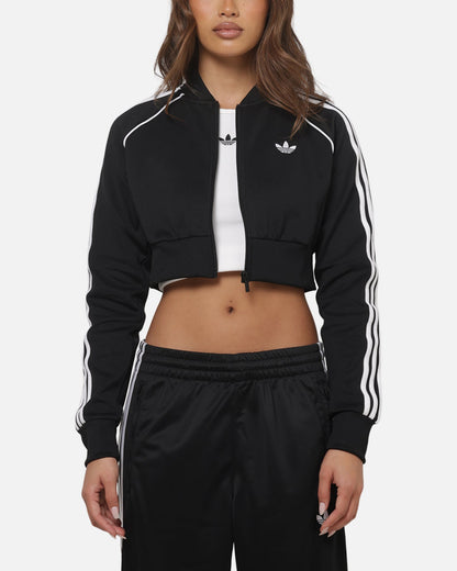 Adidas Women's SST Cropped Track Top Black/White