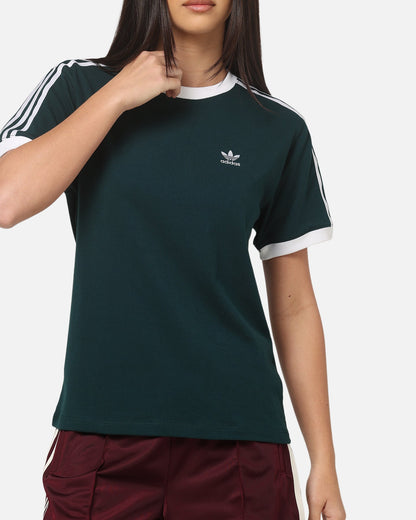 Adidas Women's 3 Stripe T-Shirt Green