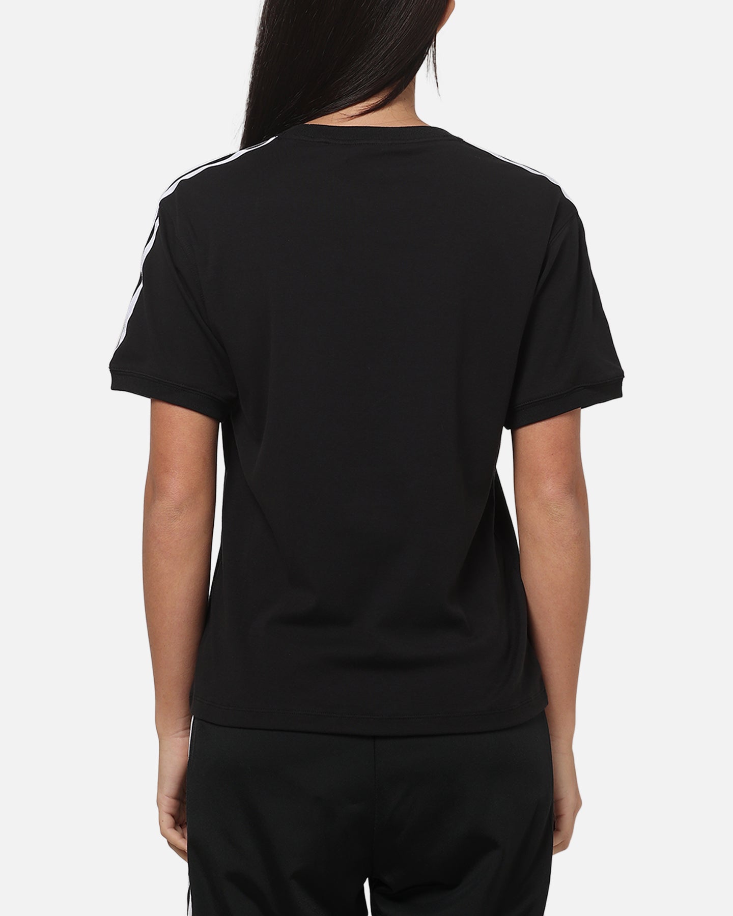 Adidas Women's 3 Stripe T-Shirt Black/White