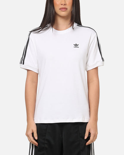 Adidas Women's 3 Stripe T-Shirt White/Black