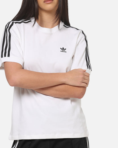 Adidas Women's 3 Stripe T-Shirt White/Black
