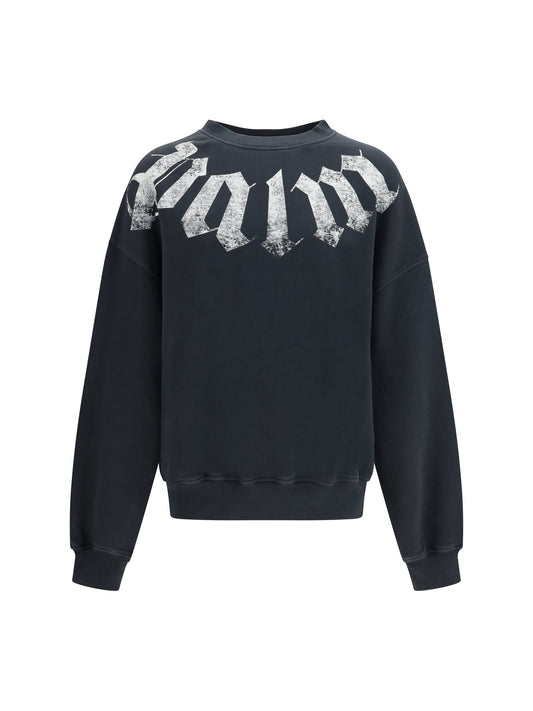 Palm Angels Oversized Logo Sweatshirt — Black
