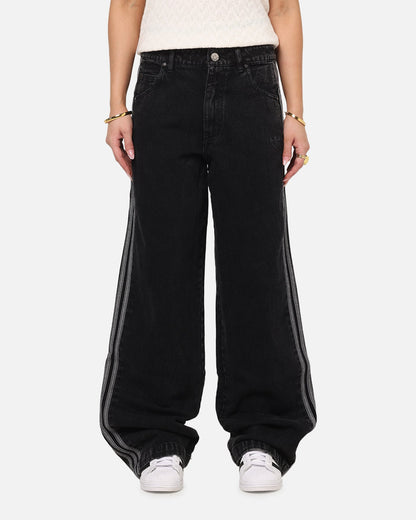 Adidas Women's Denim 3-Stripes Track Pants True Black Denim