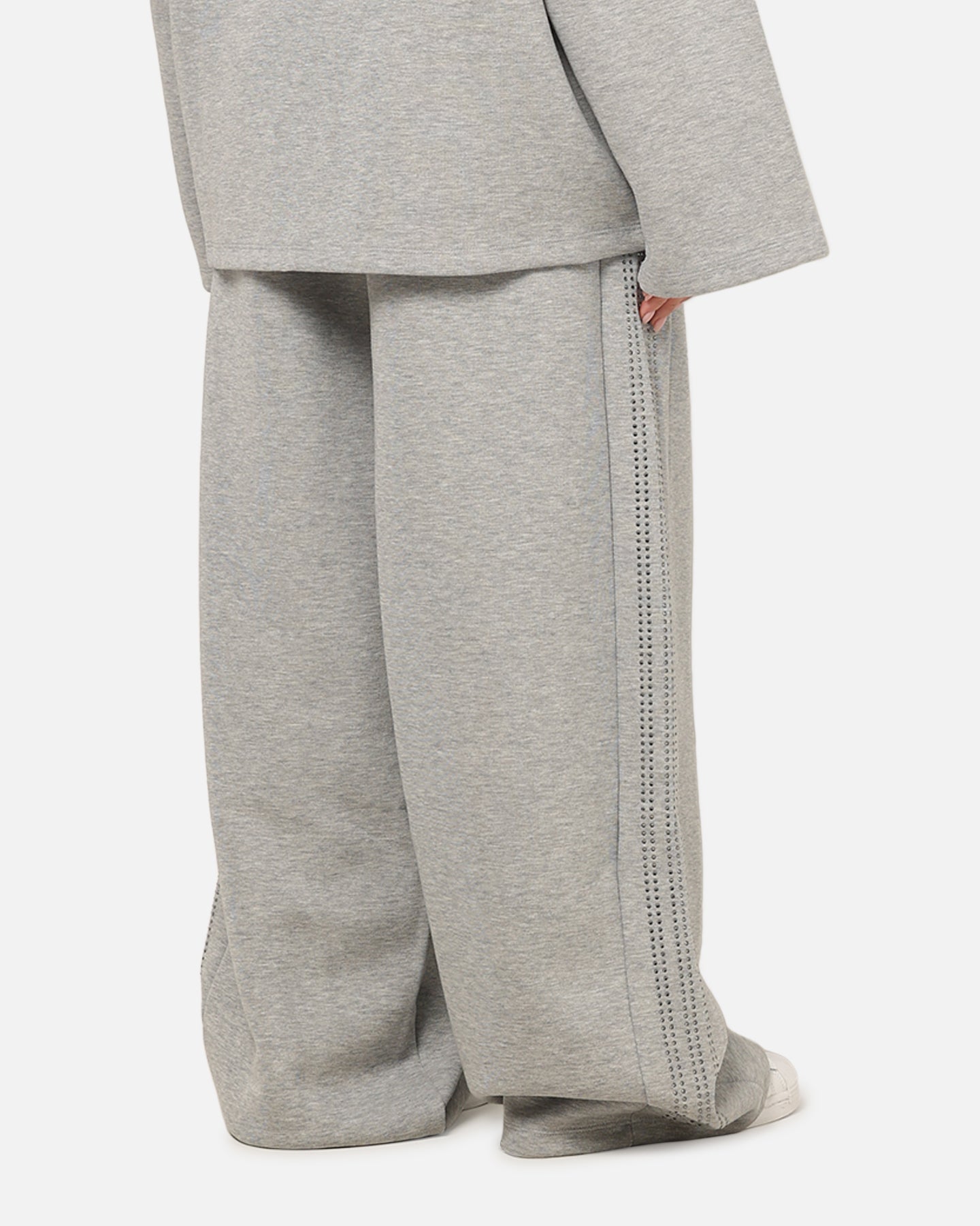 Adidas Women's Teamgeist Rhinestone Track Pants Grey Marle