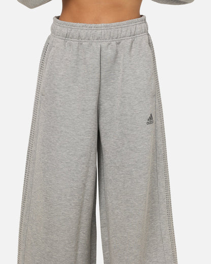 Adidas Women's Teamgeist Rhinestone Track Pants Grey Marle