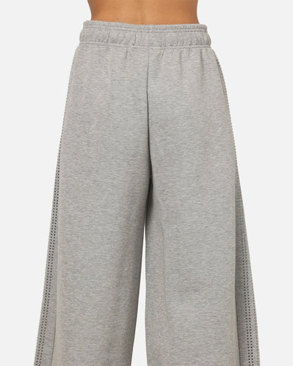 Adidas Women's Teamgeist Rhinestone Track Pants Grey Marle