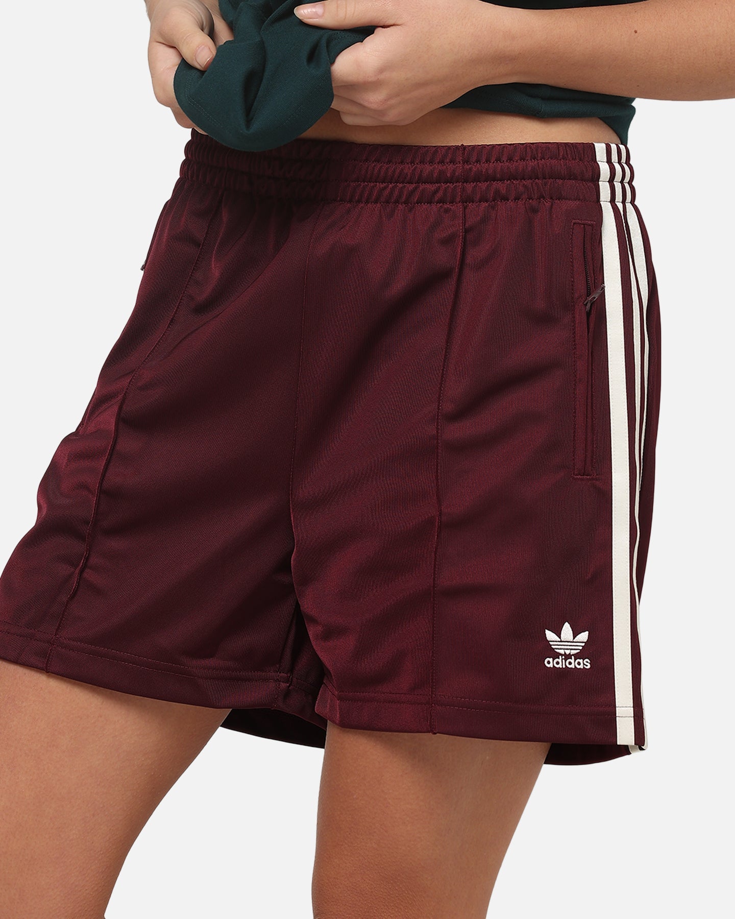Adidas Women's Firebird Shorts Maroon/Cream