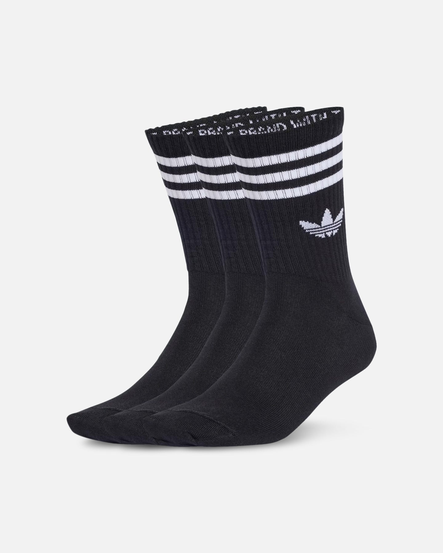 Adidas 3-Stripes Crew Socks 3 Pack Black/White
